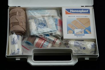 inside a first aid kit